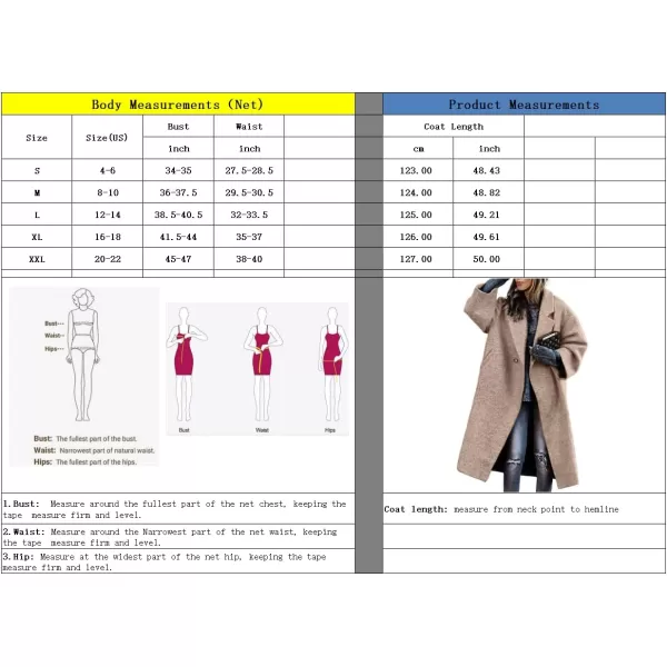 chouyatou Womens Winter Single Breasted Midi Long Wool Coat Notch Lapel Dressy Casual Winter Trench CoatBlack