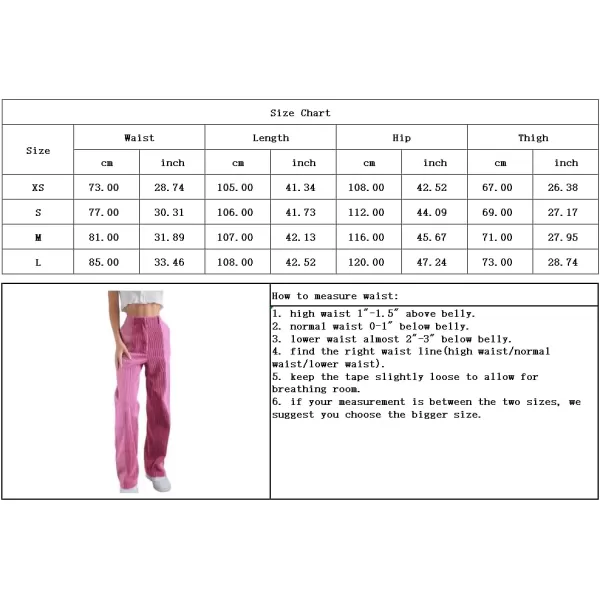 chouyatou Womens High Waisted Corduroy Pants Straight Leg Spliced Casual PantsGreen