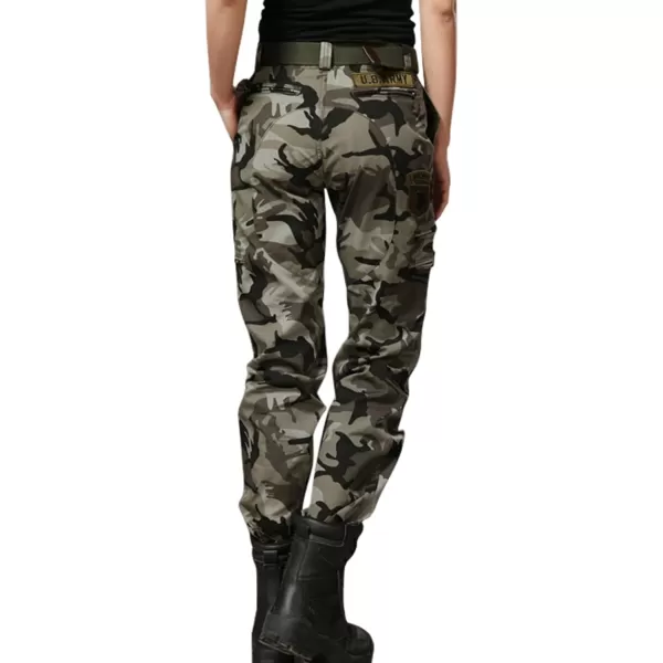 chouyatou Womens Military Straight Fit Stylish Combat Cargo Slacks PantsCamouflage