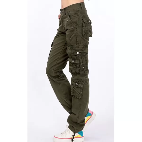 imagechouyatou Womens Casual Camouflage Multi Pockets Cargo Pants73army