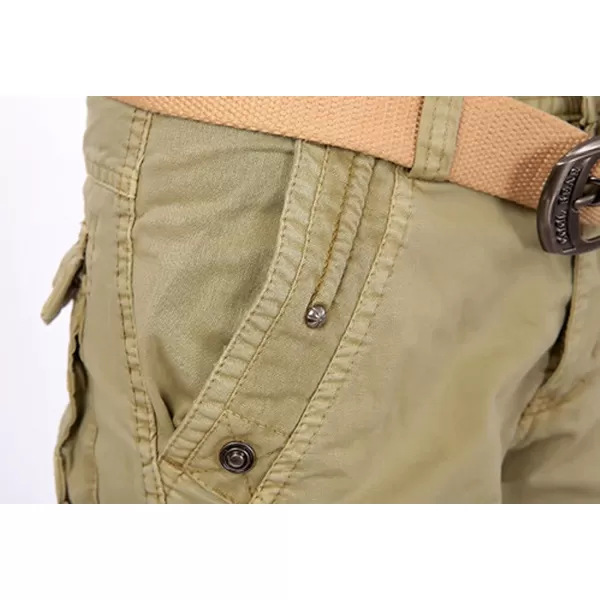 imagechouyatou Womens Casual Camouflage Multi Pockets Cargo Pants73khaki