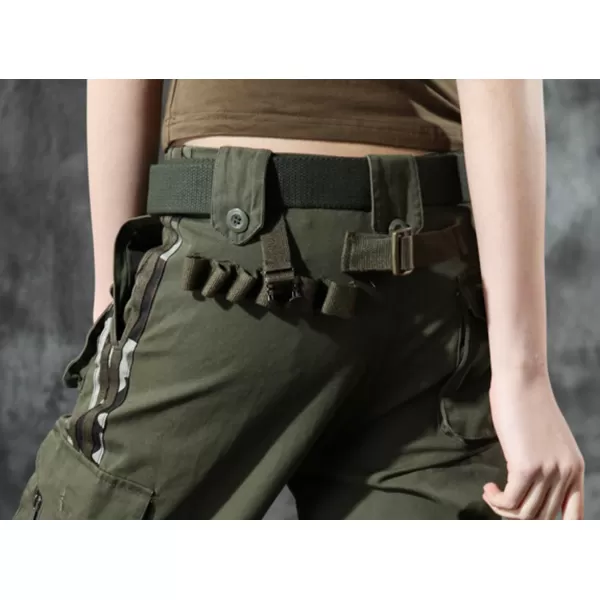 imagechouyatou Womens Casual Camouflage Multi Pockets Cargo PantsArmy