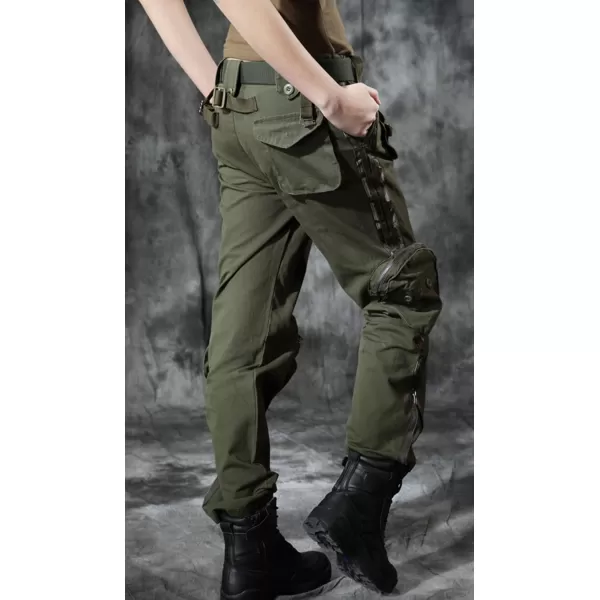 imagechouyatou Womens Casual Camouflage Multi Pockets Cargo PantsArmy