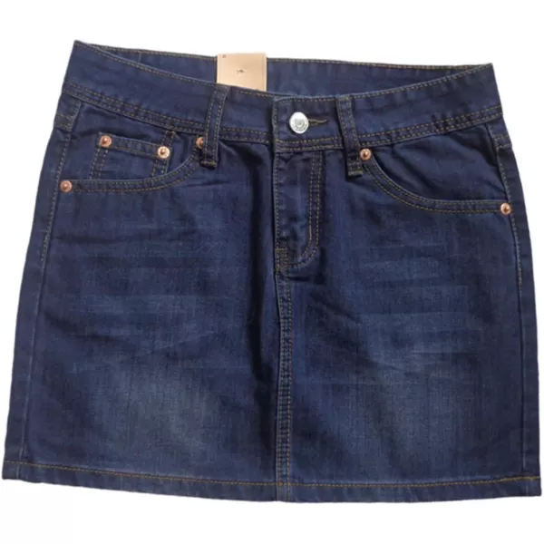 imagechouyatou Womens Casual Short Denim SkirtLblue