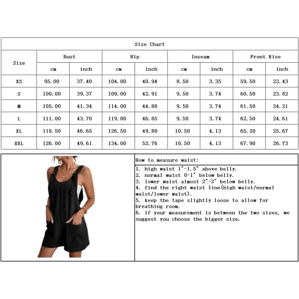 imagechouyatou Womens Summer Cute Short Overalls Loose Fit Sleeveless Casual Rompers Jumpsuits ShortsBlack