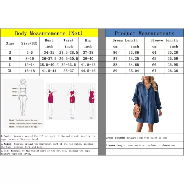 imagechouyatou Womens Button Down Denim Shirt Dress Lantern Bracelet Sleeve Tiered Baydoll Jean Mini DressDark Blue
