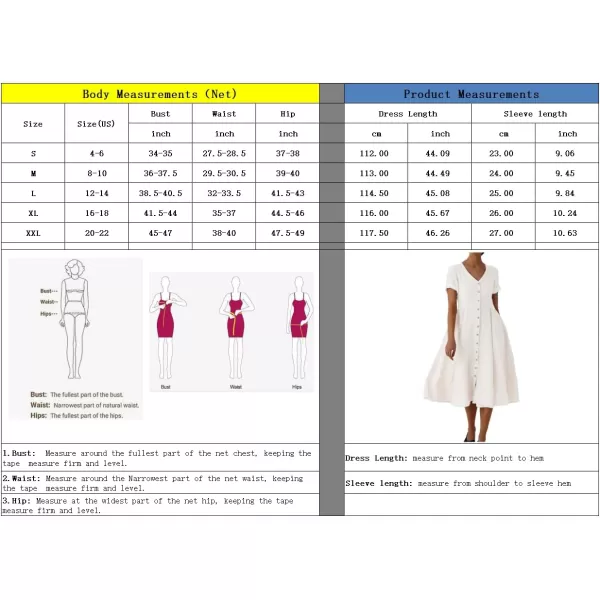 imagechouyatou Womens Summer Fit and Flare Swing Cotton Dress Casual VNeck Button Down Beach Midi DressOffwhite