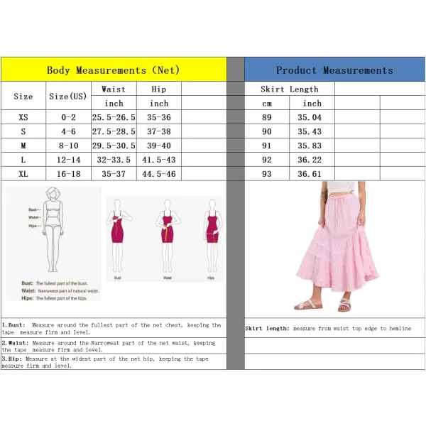 imagechouyatou Womens Boho Ruffle Swing Maxi Skirt High Elastic Waist Tiered Beach Party Long SkirtApricot