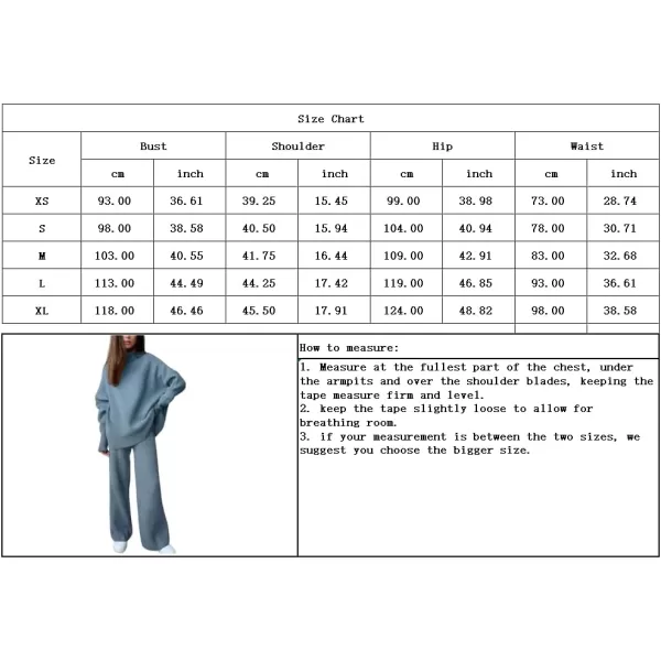 imagechouyatou Womens 2 Piece Outfits Knitted Turtleneck Oversized Sweater Wide Leg Pants SetPink
