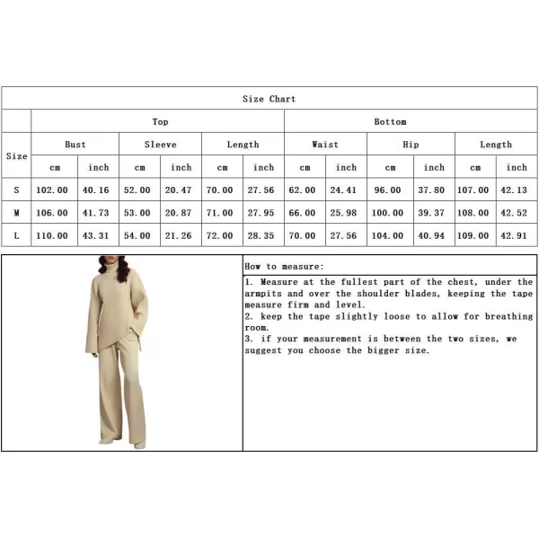 imagechouyatou Womens 2 Piece Sweater Set Outfits Rib Knitted Turtleneck Jumper Sweater Wide Leg Pant SetsRed