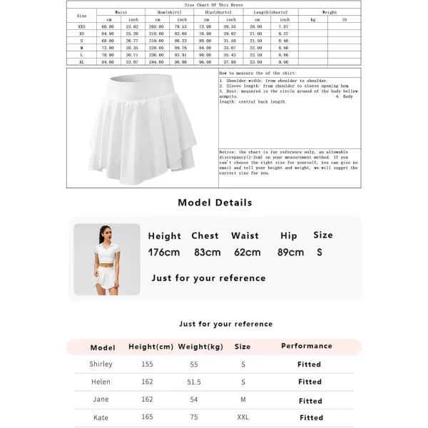 imagechouyatou Womens Athletic Stretched High Waist 2 in 1 Layered Flowy Butterfly Tennis Yoga Skorts Skirts with Shorts PocketsBlack