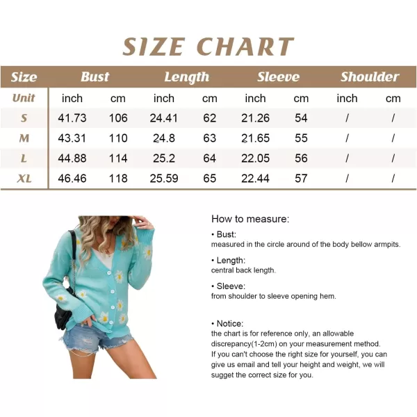 imagechouyatou Womens Cute Daisy Printed Cardigan Button Down Jacquard Knit Sweater TopsApricot