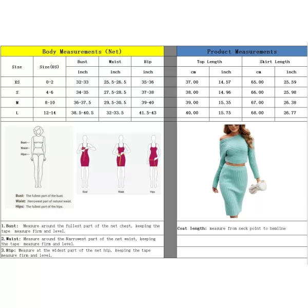 imagechouyatou Womens Fall Winter 2 Piece Outfits Rib Knit Boat Neck Crop Sweater Bodycon Sweater Skirt SetBlack