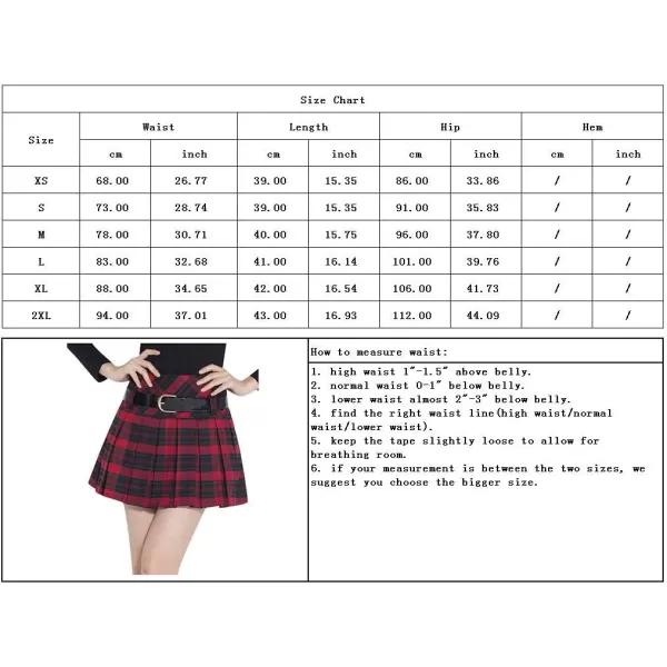 imagechouyatou Womens ALine Plaid Wool Blend Pleated Skirt Side ZipperGray
