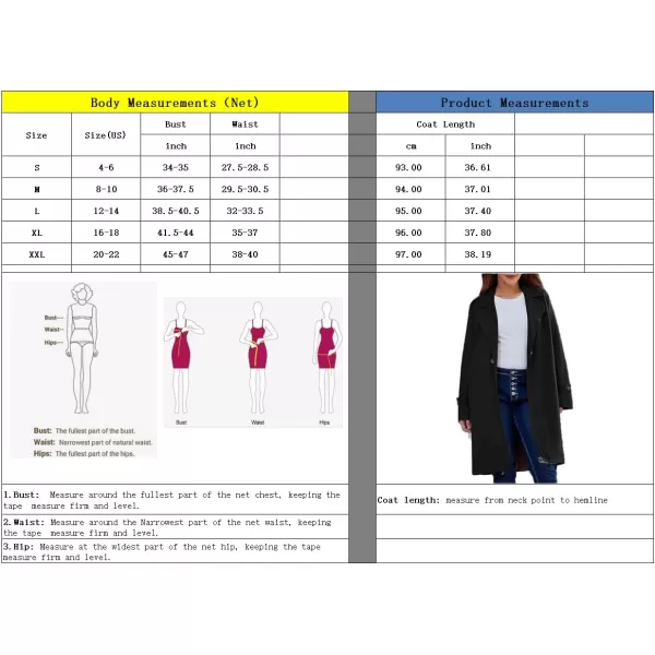 imagechouyatou Womens Casual Notch Lapel Wool Coat Single Breasted Long Winter Wool Trench Pea CoatApricot