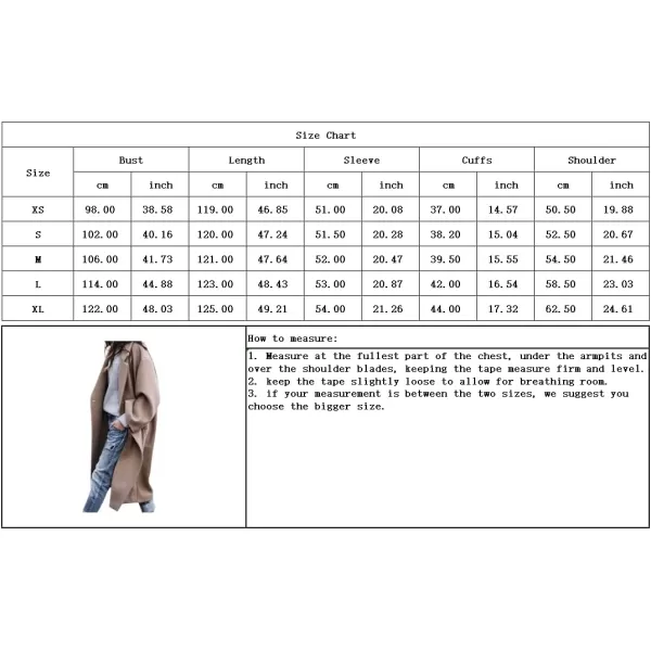 imagechouyatou Womens Casual Notched Lapel Single Breasted Work Office Wool Trench Pea CoatBlack
