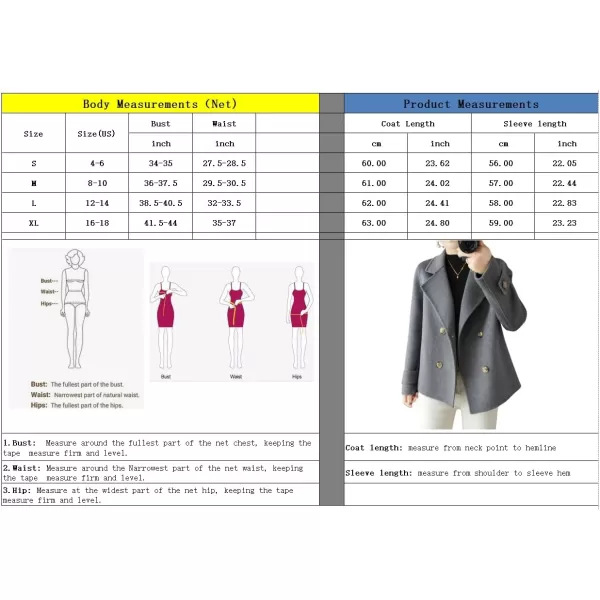 imagechouyatou Womens Fall Winter Casual Business Wool Blend Coat Loose Double Breasted Dressy Blazer Pea CoatLight Brown