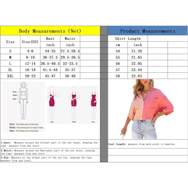 imagechouyatou Womens Color Block Short Sleeve Button Down Notched Lapel Business Casual Crop Blouse Shirt TopsRose Red