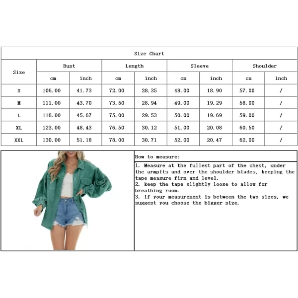 imagechouyatou Womens Corduroy Button Down Shirt Casual Long Lantern Sleeve Blouse Shacket TopsCaramel