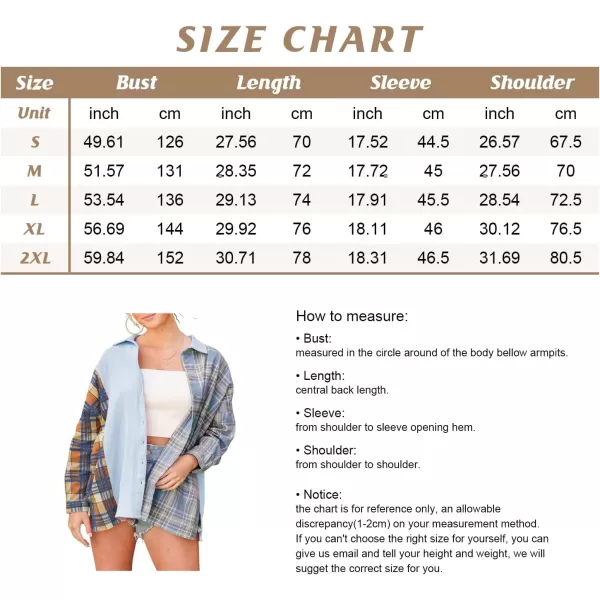 imagechouyatou Womens Fall Oversized Color Block Plaid Print Patchwork Shirt Blouse Tops with Side SlitPink