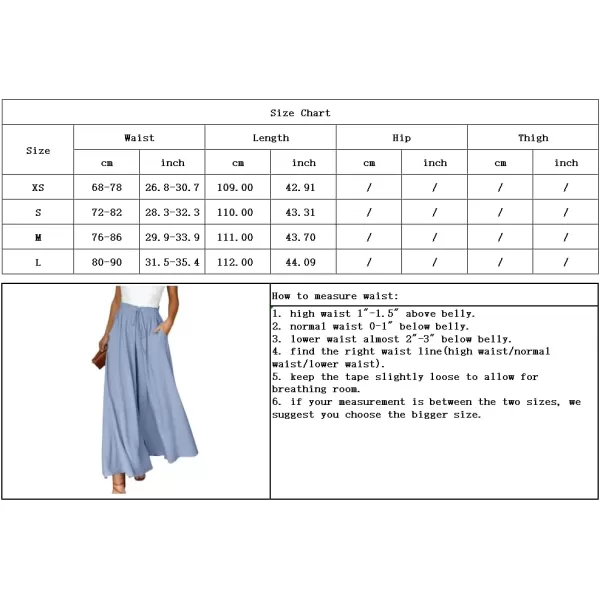 imagechouyatou Womens Summer High Waisted Wide Leg Pants Casual Dressy Palazzo Pants CulottesNavy Blue
