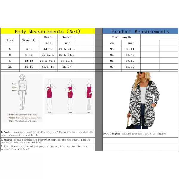 imagechouyatou Womens Vintage Leopard Pattern Zip Up Hooded Faux Suede Leather Jacket Trench Coat with PocketsZebra White
