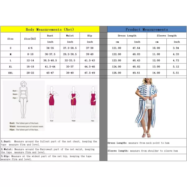 imagechouyatou Womens Casual Striped Button Down Shirt Dress Loose Side Split Swimsuit Cover Ups Summer Beach DressBlue