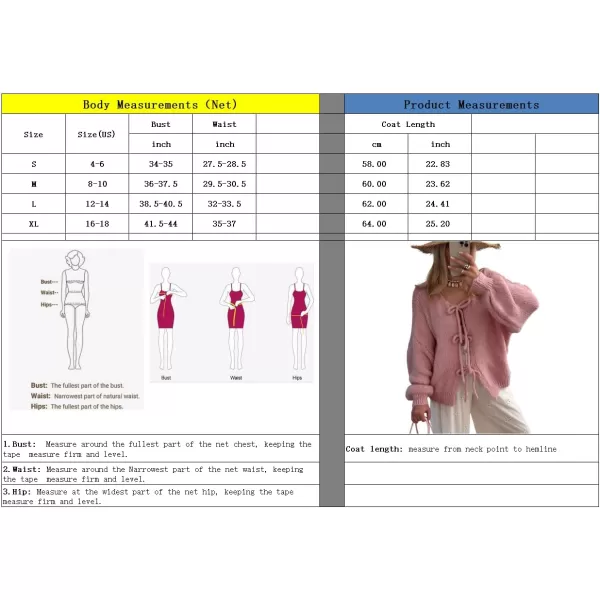 imagechouyatou Womens Cute Bow Knot Cardigan Fall Casual Oversized Ribbed Knit Sweater Cardigan TopsRose Pink