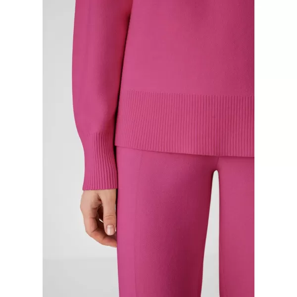 imagechouyatou Womens Fall 2 Piece Outfits Knit Sweater Sets Mock Neck Sweater High Waist Pants Lounge SetsRose Red