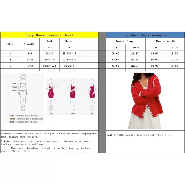 imagechouyatou Womens Fall Contrast Color Striped Button Down Cardigan Sweater Casual Oversized Chunky Knit CardiganRed