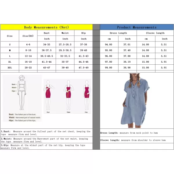 imagechouyatou Womens Summer Polo Neck Casual Linen Shirt Dress Midi Tunic Beach Dress Cover UpsGrey