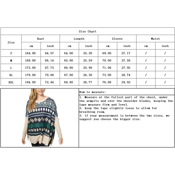 imagechouyatou Womens Winter Crewneck Vintage Oversized Reindeer Pattern Pullover Shirts TopsApricot