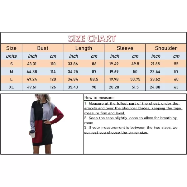 imagechouyatou Womens Casual Crewneck Color Block Long Sleeve Pullover Sweatshirt Mini DressArmy Green