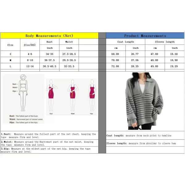 imagechouyatou Womens Fall V Neck Lapel Collar Striped Knit Loose Casual Pullover Sweater Jumper TopBeige
