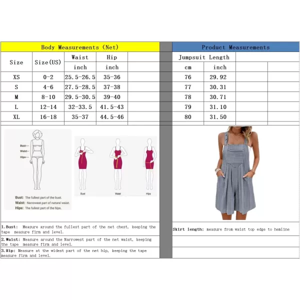 imagechouyatou Womens Adjustable Strap Striped Wide Leg Jumpsuit Bib Overall Romper Shorts with PocketsLight Blue