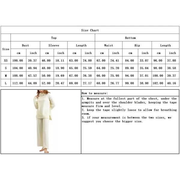 imagechouyatou Womens Fall 2 Piece Outfits Turtleneck Cable Knit Sweater Wide Leg Pant Sets Lounge SetsBlack