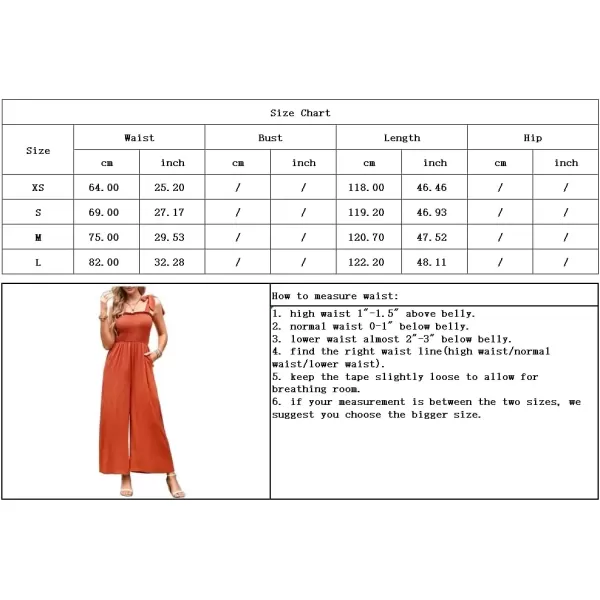 imagechouyatou Womens Summer Casual Sleeveless High Waist Jumpsuits Tie Shoulder Smoked Overall RompersGreen
