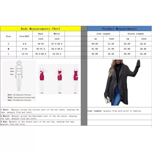 imagechouyatou Womens Fall Flounce Open Front Long Cardigan Sweater Bell Sleeve Dressy Casual Coatigan CoatGrey