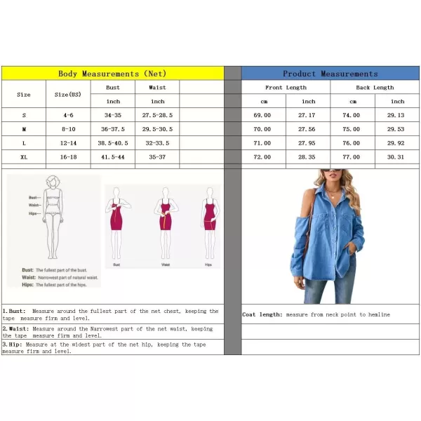 imagechouyatou Womens Sexy Cold Shouder Denim Jean Shirt Button Down Busniess Casual Blouse TopsBlue