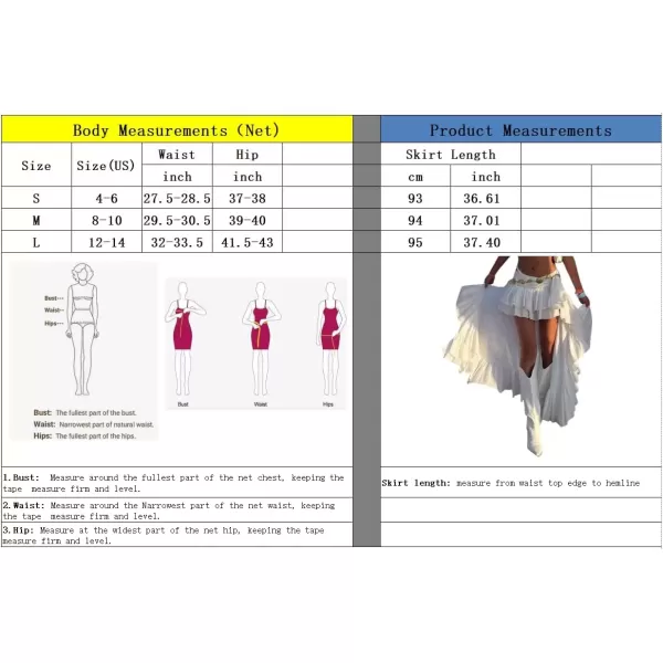 imagechouyatou Womens Sexy Y2k Irregular High Low Ruffle Hem Skirt Boho Egirl Goth Flowy Tiered Midi Long SkirtWhite