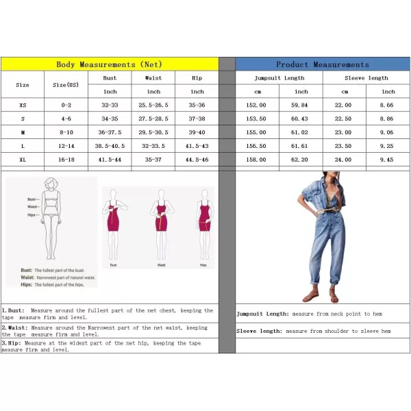 imagechouyatou Womens Vintage Button Down Jeans Utility Rompers Striaght Leg Denim Jumpsuit Cargo PantsBlue