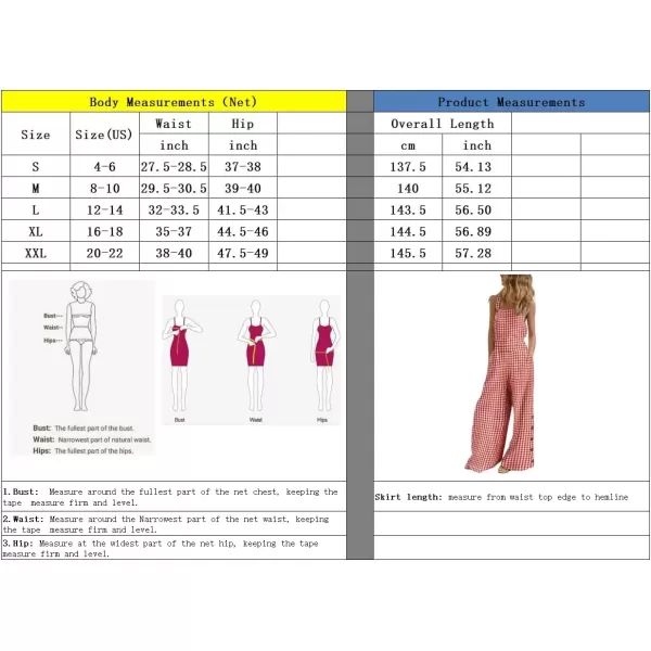 imagechouyatou Womens Casual Spaghetti Strap Plaid Wide Leg Bib Overall Jumpsuit Palazzo Pants with PocketsRed