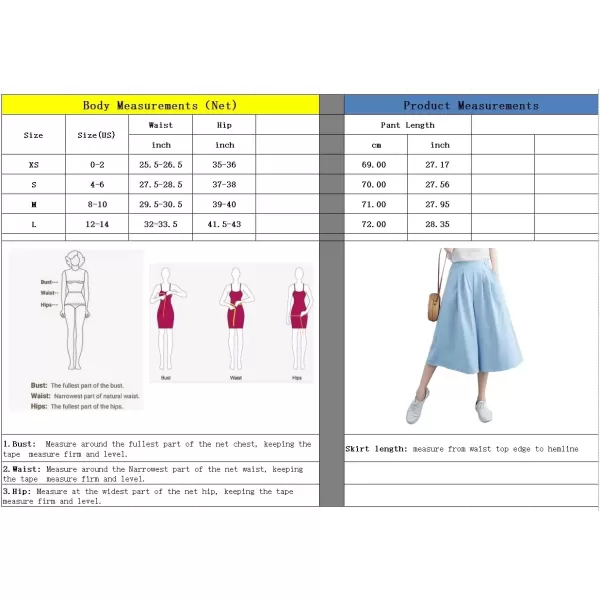 imagechouyatou Womens Summer Casual Chiffon Culottes Capri Pants High Waist Wide Leg Palazzo Pants ShortsArmy Green