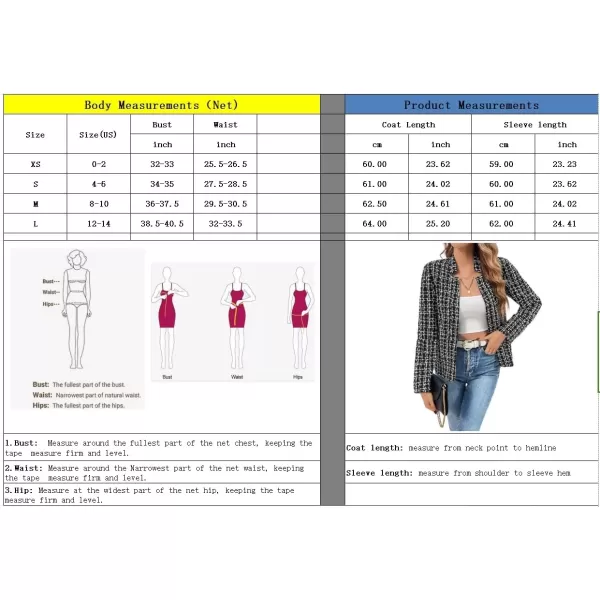 imagechouyatou Womens Fall Business Plaid Tweed Blazer Jacket Collarless Open Front Dressy Tweed Blazer SuitApricot