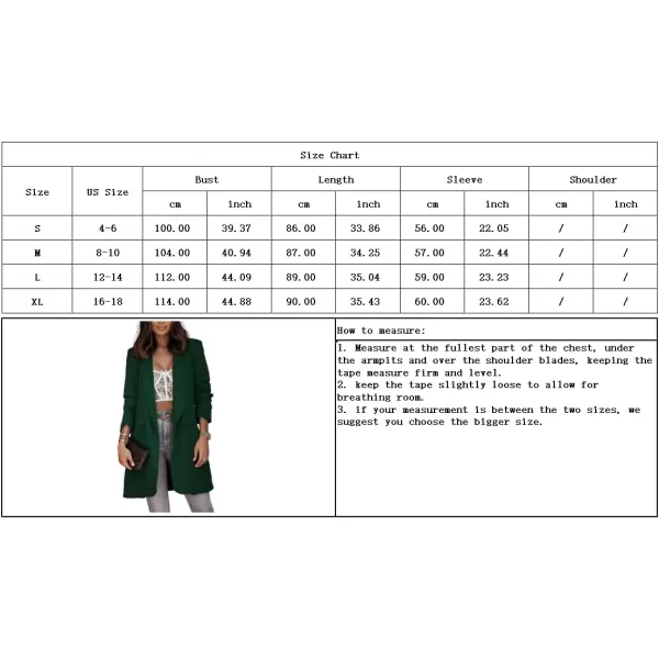 imagechouyatou Womens Fall Open Front Midi Long Blazer Jacket Shawl Collar Formal Office Work Trench CoatKhaki