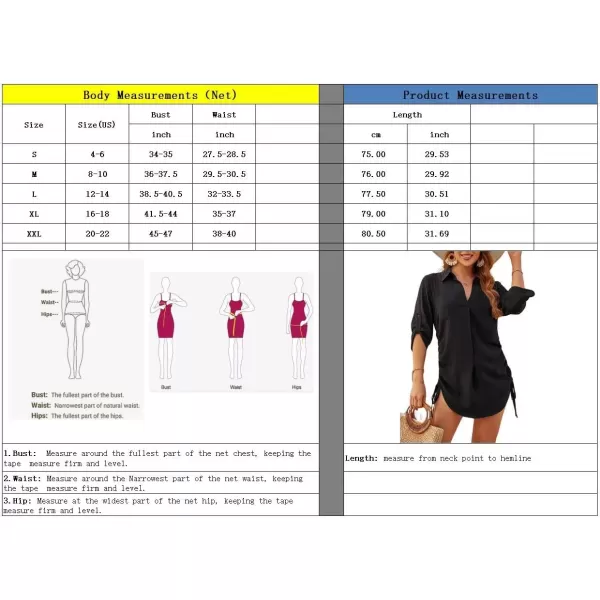 imagechouyatou Womens Sexy V Neck Cover Up Dress Rollup Sleeve Blouse Tops Summer Beach Shirt DressWhite
