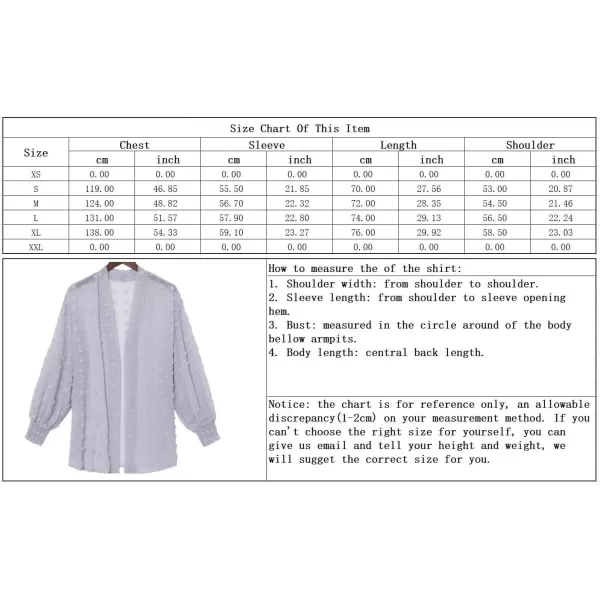 imagechouyatou Womens Casual Bishop Sleeve OpenFront Flowing Chiffon Swiss Dots Tunic Tops BlouseRusty Red