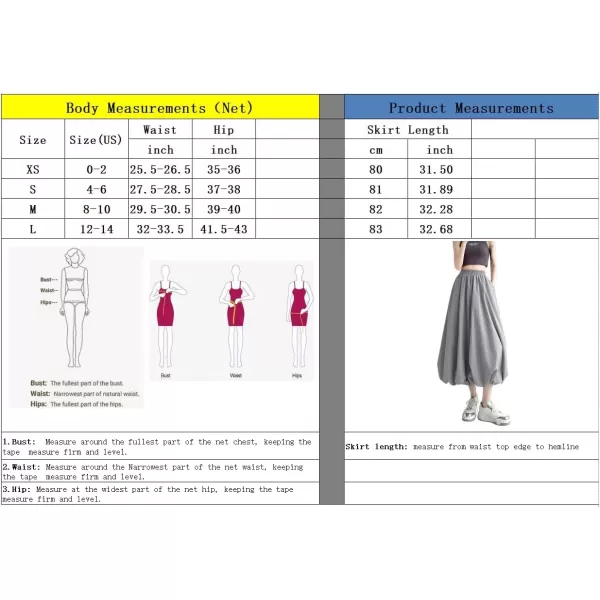 imagechouyatou Womens Casual Elastic Waist Y2k Bubble Skirt Puffy Pleated Balloon Midi Long Skirt with PocketsBlack