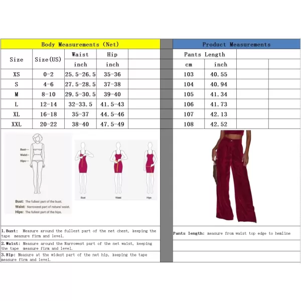 imagechouyatou Womens Velvet Wide Leg Dress Pants High Elastic Waist Business Casual Palazzo Pants with PocketsDark Green