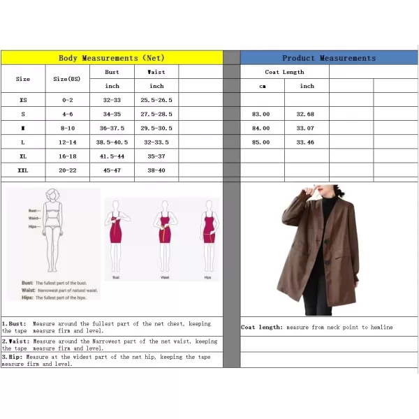 imagechouyatou Womens Fall VNeck Midi Long Faux Leather Jacket Office Business Casual Trench CoatBrown